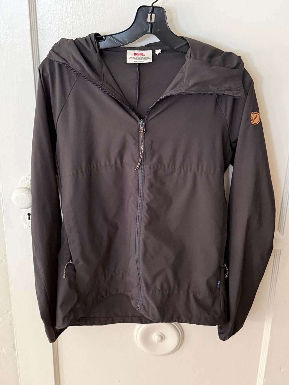 Fjallraven Women's Abisko Hybrid Windbreaker Jacket Dark Grey Size S